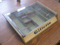 Vintage Gillette Razor Blades Store Display Dispenser Case Hinged w 