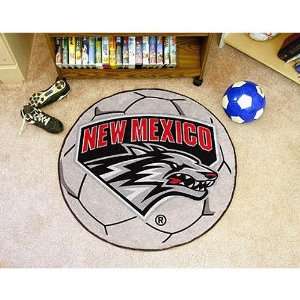 New Mexico Lobos 29 Round Soccer Ball Mat  Sports 