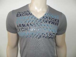 NWT Armani Exchange AX Mens Muscle Fit Graphic V Neck Shirt  
