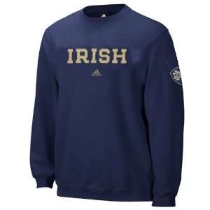   Dame Fighting Irish Navy Blue Big Game Head Coaches Crew Sweatshirt