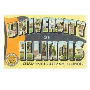  University of Illinois, Champaign Urbana Premium Giclee 