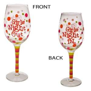 Girls Night In/Out Stemware Glass 