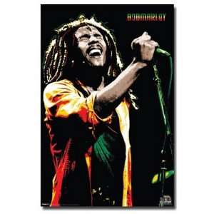  Bob Marley (Singing into Microphone) Music Poster Print 