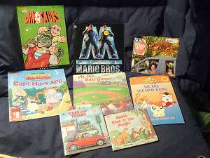 Lot of 8 Childrens Books Paperback Mario Dinosaurs Cars  