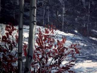 BETTY SABO (b. 1928) Oil on Board Painting Winter Landscape Scene 