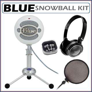   Microphones Snowball Plug & Play USB Microphone White + Accessory Kit