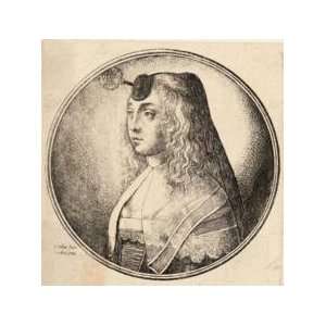   Wenceslaus Hollar   Woman with wavy hair and veil