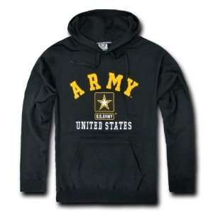  BLACK UNITED STATES ARMY MILITARY FLEECE PULLOVER HOODIES 