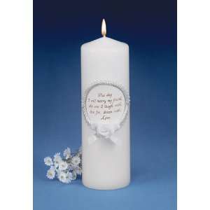  This Day I Will Marry My Friend Unity Candle, White or 