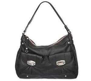 Makowsky Glove Leather Zip Top Pocket Hobo Bag NEW  