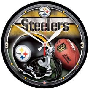    Pittsburgh Steelers NFL Round Wall Clock: Sports & Outdoors