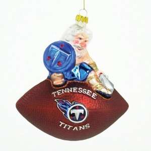   Titans NFL Glass Mascot Football Ornament (6) 