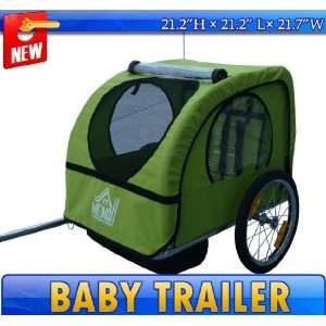   Green Single Kids Baby Bike Trailer Journey Carrier: Everything Else