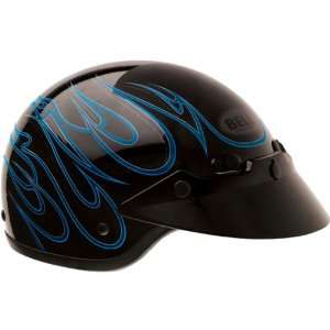   Shorty Harley Touring Motorcycle Helmet   Blue / 2X Small Automotive