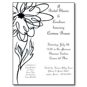  Floral Invitation with Coordinating Envelope   Package of 