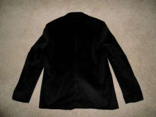 Mens True Religion Jeans Blk Stretch Velvet Tailored Blazer Jacket 