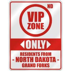   ONLY RESIDENTS FROM GRAND FORKS  PARKING SIGN USA CITY NORTH DAKOTA