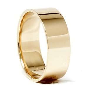   14K Yellow Gold Karat Mens Wide Comfort Fit Wedding Ring Plain Band
