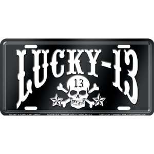 Lucky 13 Stamped Metal Tag