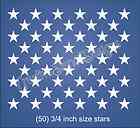 Stencil (50) 3/4Stars Proud American Liberty FLAG Sign