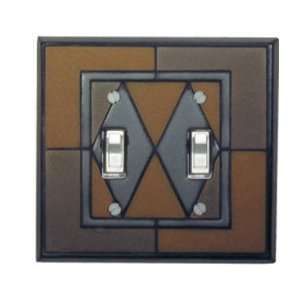  Slate   Black Ceramic Switch Plate / 2 Toggle: Home 