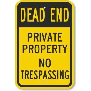  Property No Trespassing Aluminum Sign, 18 x 12 Office Products