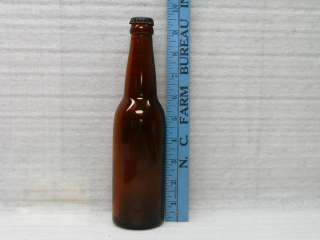   Beer Bottle alcohol brown old with cap vintage retro antique  