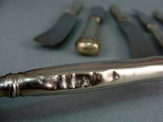 1920s ANTIQUE GERMAN SOLINGEN SILVER PLATE FLATWARE KNIFE KNIVES SET 