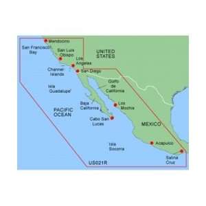   GARMIN BLUECHART XUS021R MICRO SD CALIFORNIA MEXICO GPS & Navigation