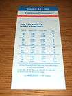1937 United Airlines California Commuter Service Pocket Schedule 