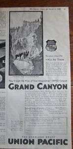 1930 Union Pacific Railroad Grand Bryce Canyon Ad  