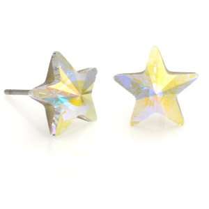  Small Auror Borealis Swarovski Star Stud Earrings Fashion 