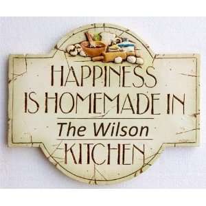  Happines is Homemade personalized plaque for kitchen and 