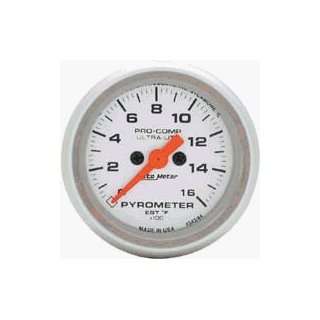 Auto Meter Ultra Lite 2 1/16 Full Sweep Electric Gauge Pyrometer Kit 