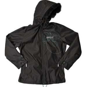  Fly Racing FLY Rain Drop Womens Jacket. Black. Removable Hood 