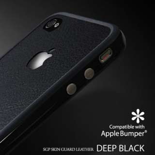 SGP Skin Guard Leather Black Set Package Apple iPhone 4  