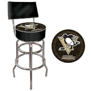  NHL Pittsburgh Penguins Padded Bar Stool with Back Sports 