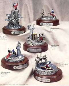 Disney Sorcerer Apprentice Set of 5 Pewter  