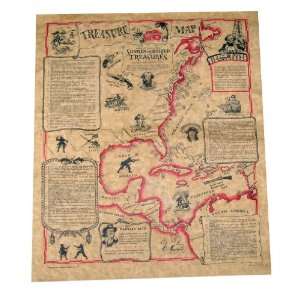   Document Treasure Map of Buried & Sunken Treasure Toys & Games