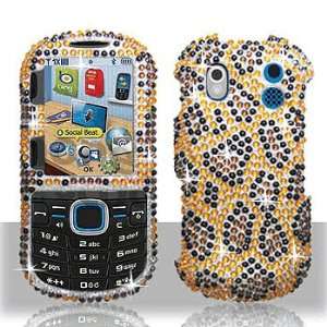 Premium   Samsung U460/Intensity II Full Diamond Gold/Black Leopard 