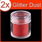 Fire Red Glitter Dust Nail Art Make Up C38