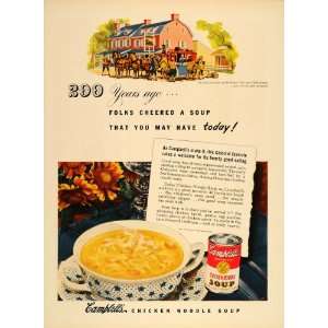  1949 Ad Campbells Chicken Noodle Soup Red Lion Inn PA 