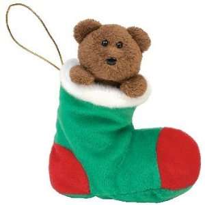    TY Beanie Baby   STOCKINGS the Bear in Stocking: Toys & Games