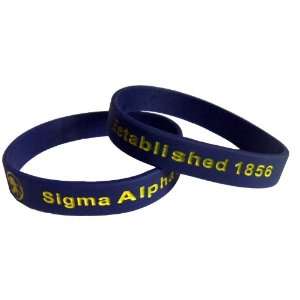   Sigma Alpha Epsilon Silicone Wristband   Two Pack 