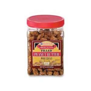  Marjack  Nugget Jar, Filled w/ Peanut Butter Pretzels, 24 