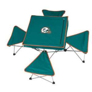  Miami Dolphins NFL Intergrated Table with Stools: Sports 