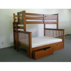 Bunk Bed Twin over Full Mission style   Side Ladder in Expresso with 