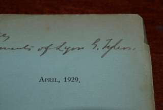 Lyon Tyler SIGNED Giles Cooke ROBERT E. LEE 1929 Mag.  