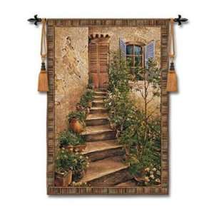  Tapestry handwoven Tuscan Villa II large 75x53 cotton 