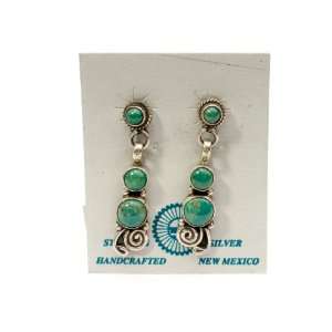Green Turquoise Dangle Earrings